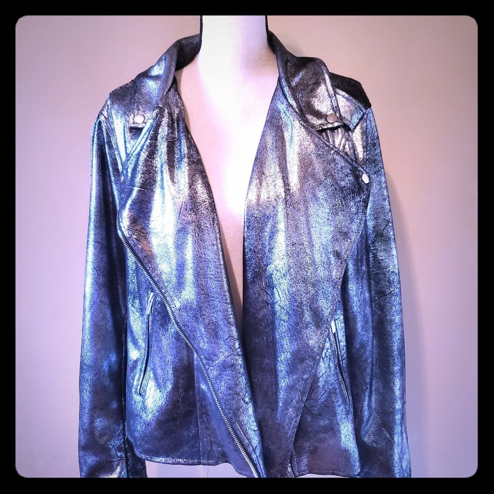 K Jordan Metallic Moto Jacket